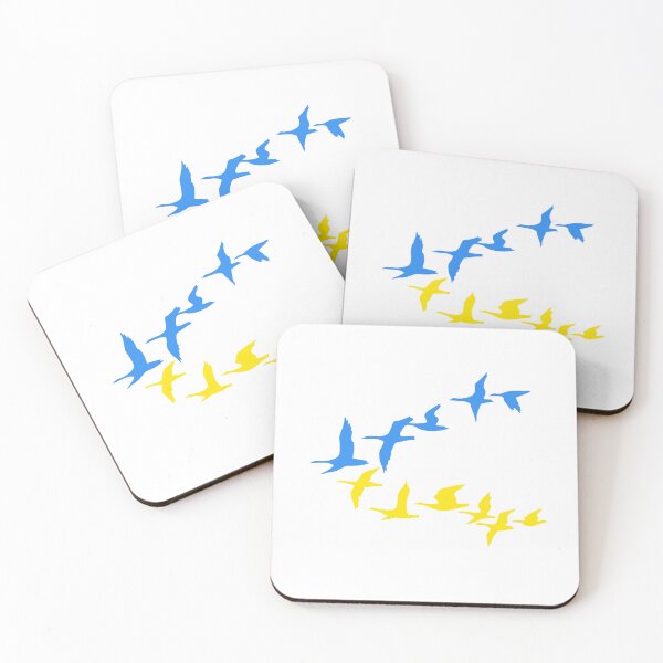 Item preview, Blue and yellow ukrainian birds designed and sold by fowons.