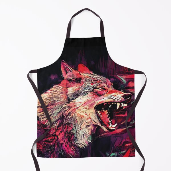 Item preview, Wolf Howling and Growling Colorful Wildlife Digital Illustration designed and sold by Abstract-Artist.