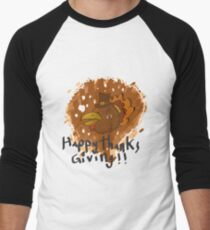 Angry Bird Turkey Men's Baseball ¾ T-Shirt