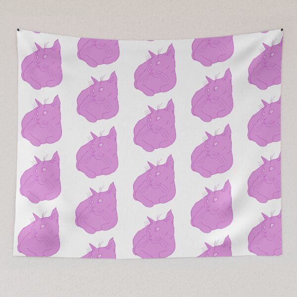 Item preview, Cute chubby chonky cat design - fat kitty in pink colour palette no.3 designed and sold by Balsamista-art.