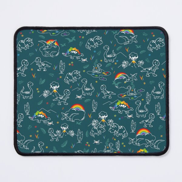 Item preview, Cute dinosaurs and rainbows pattern designed and sold by Melissa Plugge-Dekker.