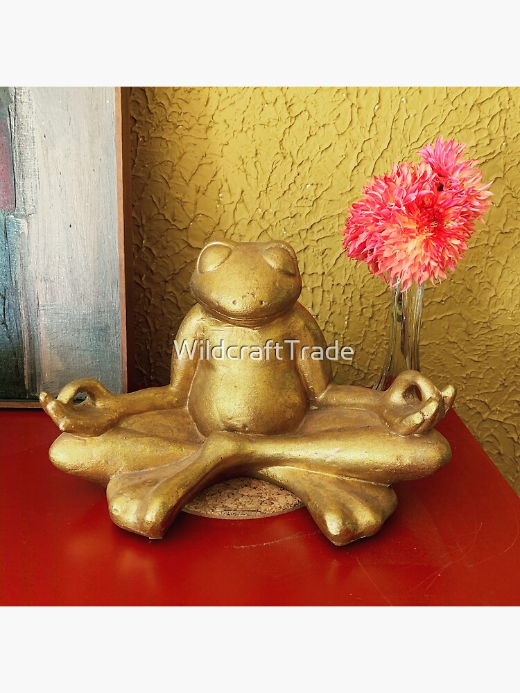 "Gold Zen Frog" Poster for Sale by WildcraftTrade Redbubble