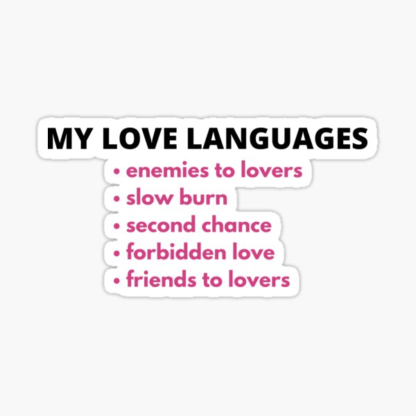 My Love Languages - for the Romance Book Reader Sticker