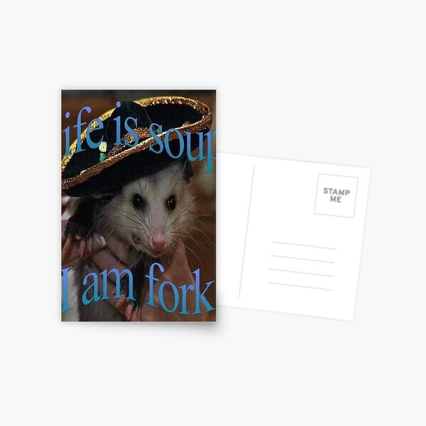 Life is soup, I am fork. White Mouse Rat Meme - Art Print Poster –  crizltron2000