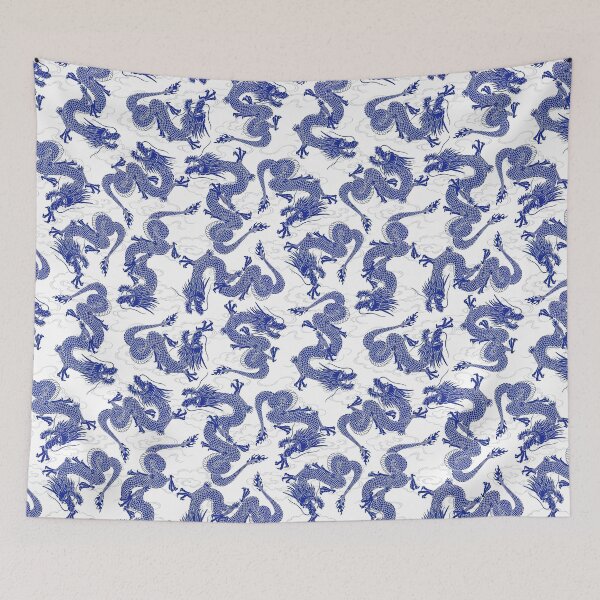 Item preview, Patrón de dragón azul loong designed and sold by FirstwaterRuby.