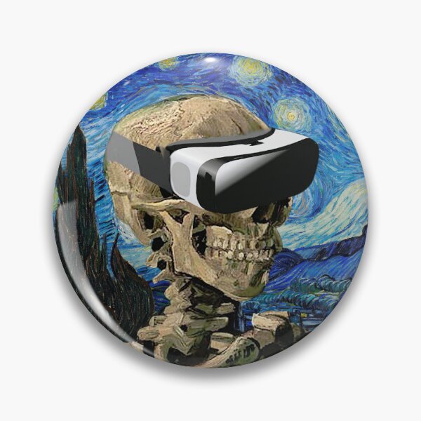 Item preview, Vincent Van Gogh Skull & Starry Night and VR Headset (no cigarette) designed and sold by harborhouse55.