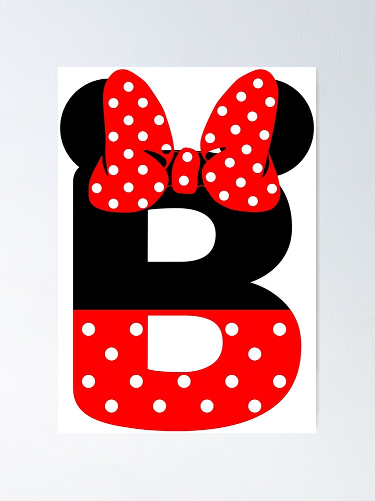 "Minnie Monogram - B" Poster By Owlies-Barn | Redbubble