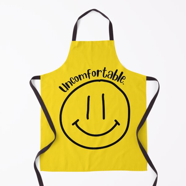 Item preview, Uncomfortable, funny introvert quote with smiley face designed and sold by Emily Roberts.