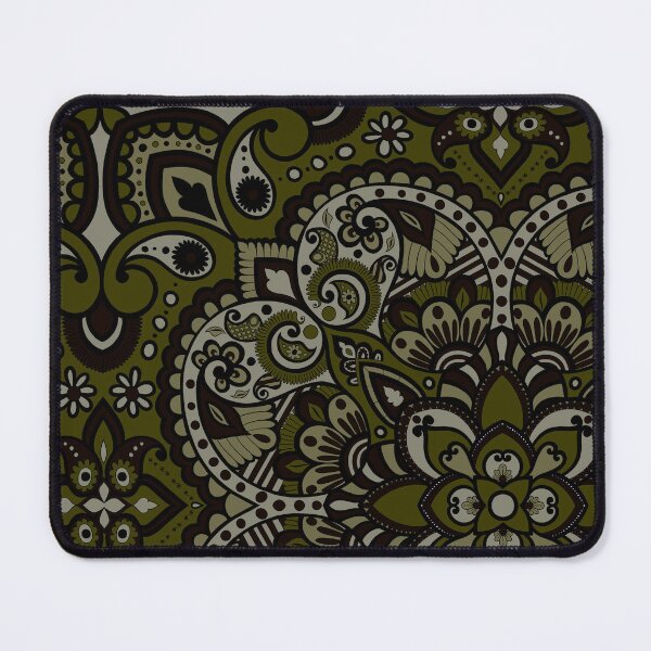 Item preview, Floral Mandala Repeat Pattern - Dark Army Green designed and sold by SemDesigns1.