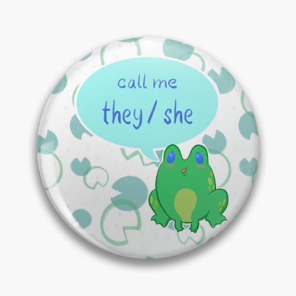 Item preview, Pronoun Froggy - Call Me They/She designed and sold by Panicdote.