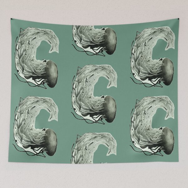 Item preview, Jellyfish with swirling tentacles designed and sold by KnowingWonder.