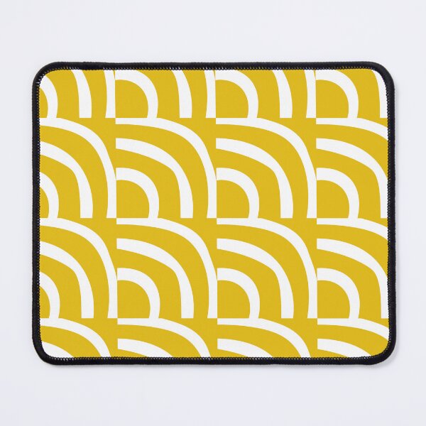 Item preview, Modernist Abstract Arc Pattern 635 Yellow designed and sold by tonymagnerart.