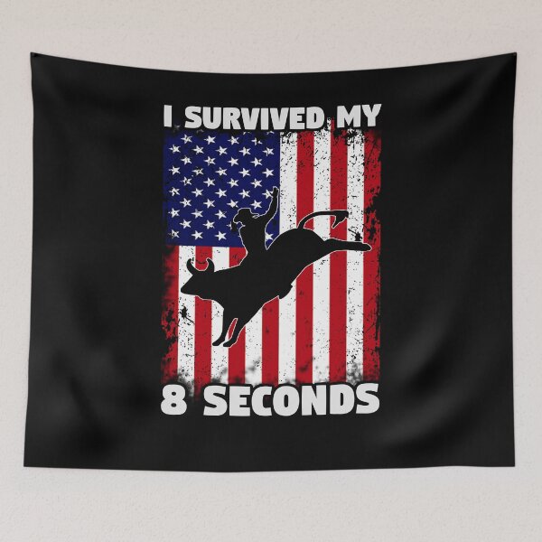 Item preview, I Survived My 8 Seconds - Bull Riding Rodeo Cowboy designed and sold by hintprint.