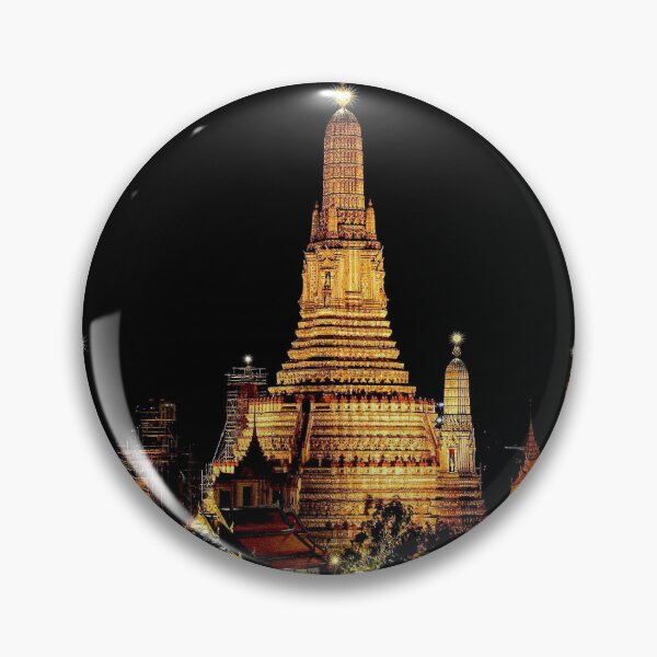 Artikelvorschau, Tempel der Morgenröte: Vintage Wat Arun Bangkok Thailand Werbedruck entworfen und verkauft von posterbobs.