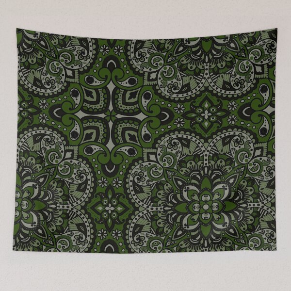 Item preview, Floral Mandala Repeat Pattern - Forest Green designed and sold by SemDesigns1.