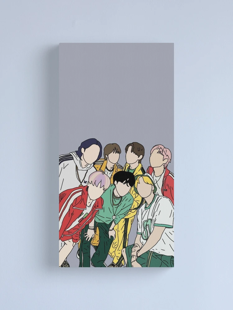 BTS  ファインアート　スクリーンプリント bts outline
