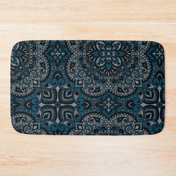 Item preview, Floral Mandala Repeat Pattern - Dark blue designed and sold by SemDesigns1.