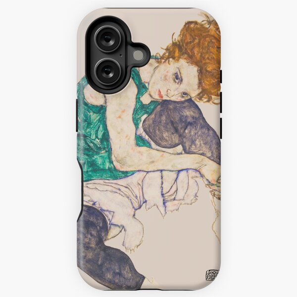 Vista previa del artículo con la obra «Mujer sentada de Egon Schiele», diseñado y vendido por TeeARTHY.