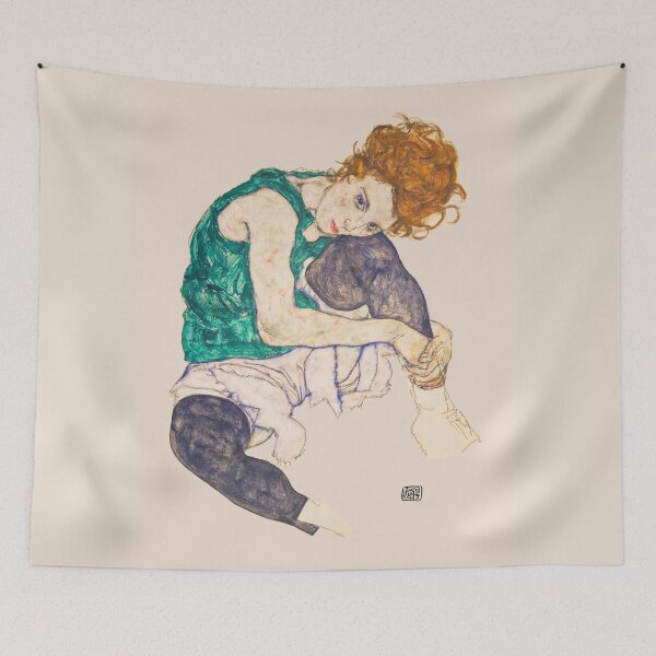 Item preview, Seated Woman by Egon Schiele designed and sold by TeeARTHY.