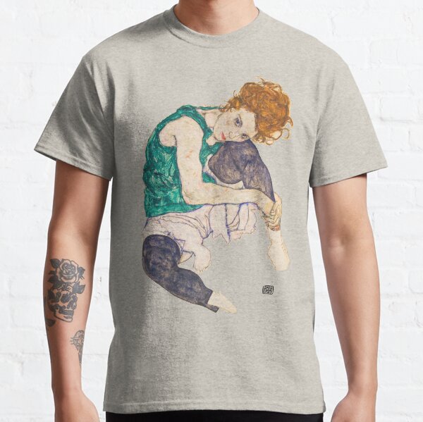 Item preview, Seated Woman by Egon Schiele designed and sold by TeeARTHY.