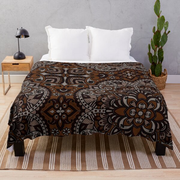 Item preview, Floral Mandala Repeat Pattern - Brown designed and sold by SemDesigns1.
