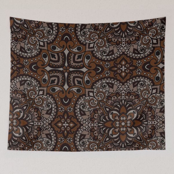Item preview, Floral Mandala Repeat Pattern - Brown designed and sold by SemDesigns1.