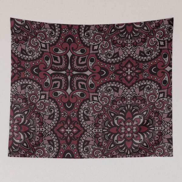 Item preview, Floral Mandala Repeat Pattern - Dark Pink designed and sold by SemDesigns1.