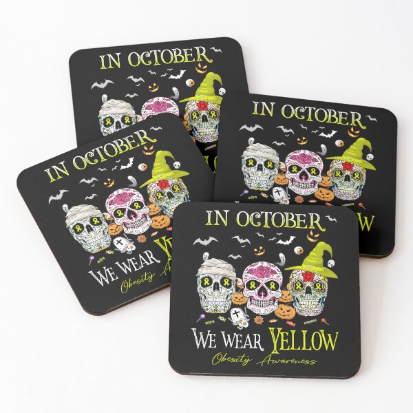 Item preview, In October We Wear Yellow Obesity Awareness designed and sold by Sabfit.