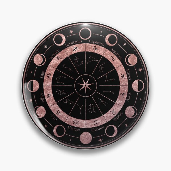 Item preview, Rose Gold Zodiac Wheel designed and sold by MonkeyBizness.