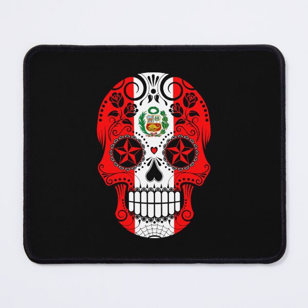 Item preview, Sugar Skull with Roses and Flag of Peru designed and sold by JeffBartels.