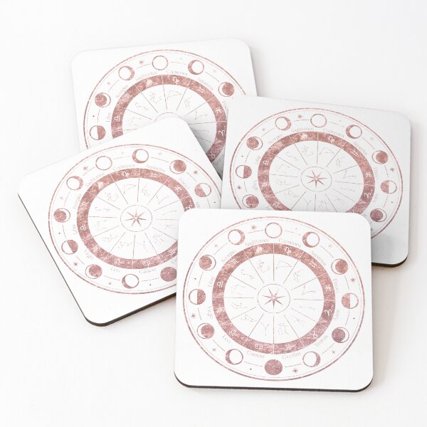 Item preview, Rose Gold Zodiac Wheel designed and sold by MonkeyBizness.