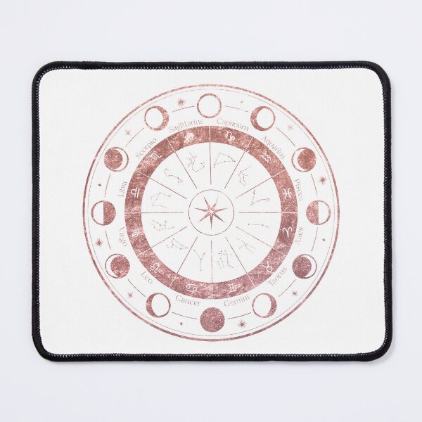 Item preview, Rose Gold Zodiac Wheel designed and sold by MonkeyBizness.
