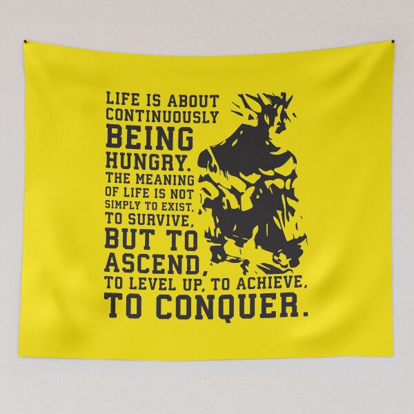 Item preview, Meaning Of Life To Conquer - Anime Gym Motivational designed and sold by gohanflex.