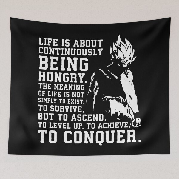 Item preview, Meaning Of Life To Conquer - Anime Gym Motivational designed and sold by gohanflex.