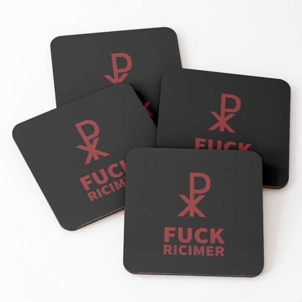 Fuck Ricimer - Funny Western Roman Empire / Chi-Rho / Pax Romana Symbol  Coasters (Set of 4)