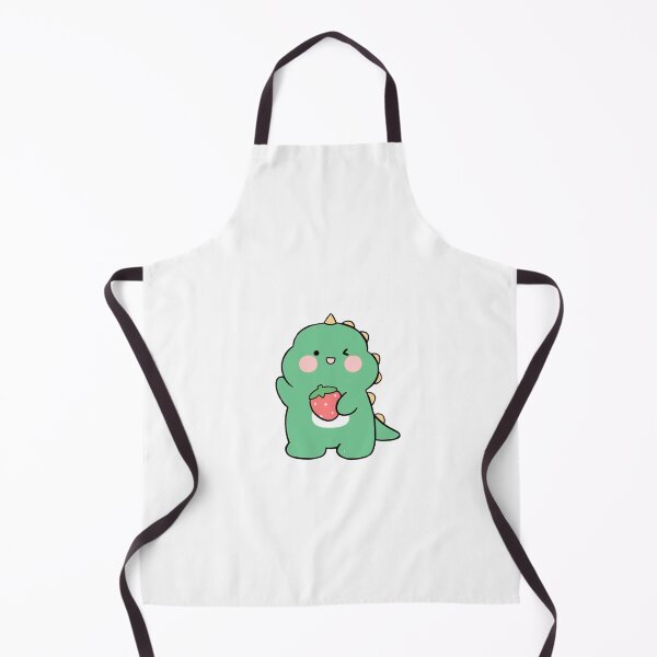 Item preview, Cute Dinosaur with a Strawberry, Dinosaur Drawing, Cute Dino Doodle designed and sold by Duundeed.