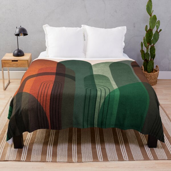 Item preview, Retro Arches in Green and Orange designed and sold by UrbanEpiphany.
