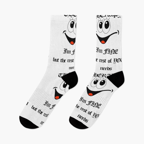 Item preview, I'M FINE WHILE YOU NEED A THERAPY designed and sold by Axeel.art.