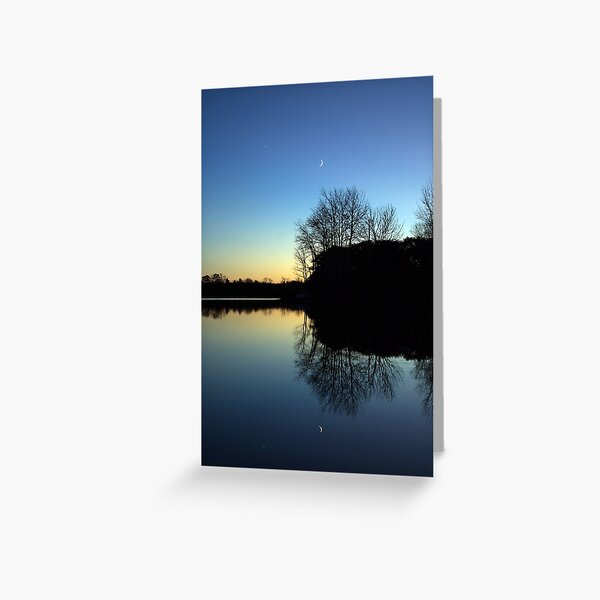 Half Moon Twilight Greeting Card