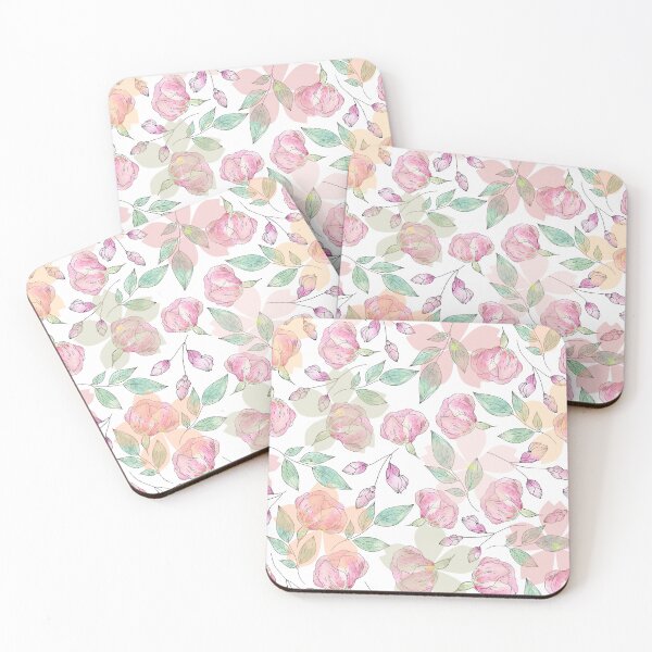 Item preview, Pretty Pink Pastel Colored Floral Rose Patterns For Flower Lovers designed and sold by haRexia.