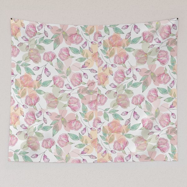 Item preview, Pretty Pink Pastel Colored Floral Rose Patterns For Flower Lovers designed and sold by haRexia.