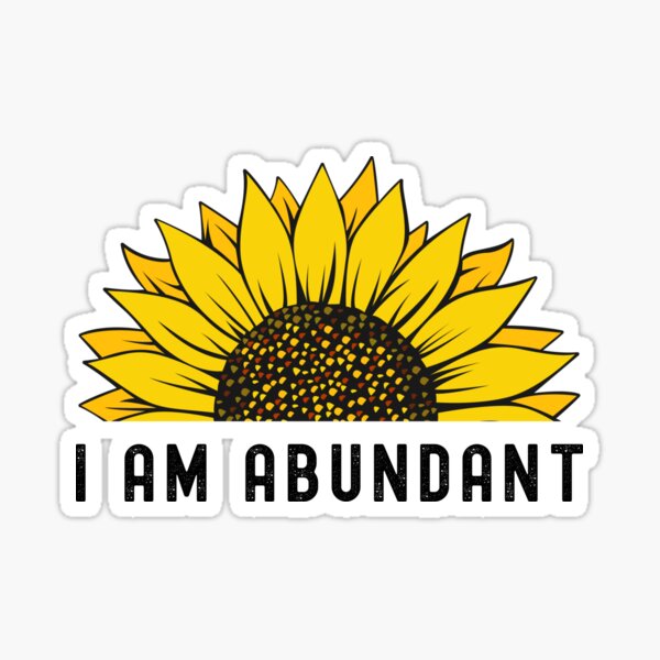 Item preview, I Am Abundant, Manifest Your Best, Grow Positive Thoughts designed and sold by DesignByMistry.