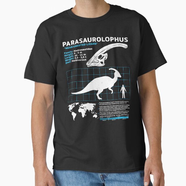 Artikel-Vorschau von Parasaurolophus Datenblatt, designt und verkauft von NicGrayGraphic.