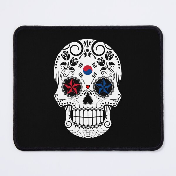 Item preview, Sugar Skull with Roses and Flag of South Korea designed and sold by JeffBartels.