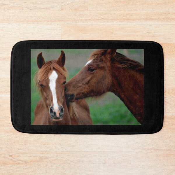 Item preview, two brown ponies designed and sold by MoreGoodArt.