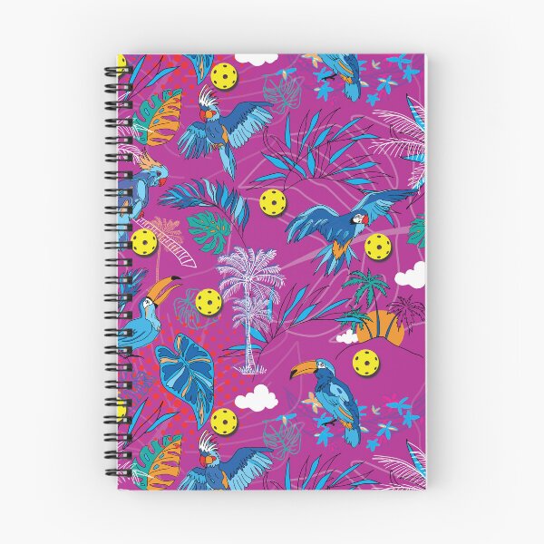 Item preview, Tropical magenta pickleball with birds designed and sold by EvieWoj.