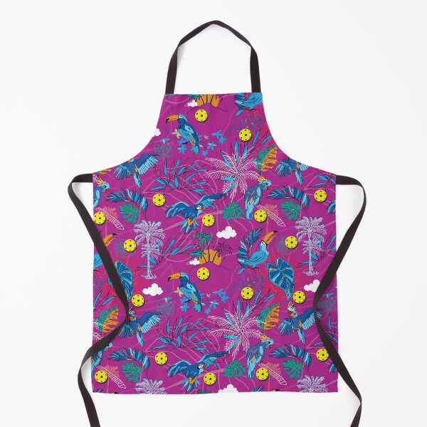 Item preview, Tropical magenta pickleball with birds designed and sold by EvieWoj.