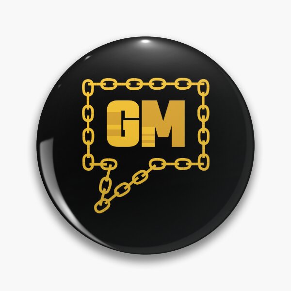 Item preview, Good Morning Blockchain Crypto Social Media Message Box Gold Chain Art Design designed and sold by doseofwin.