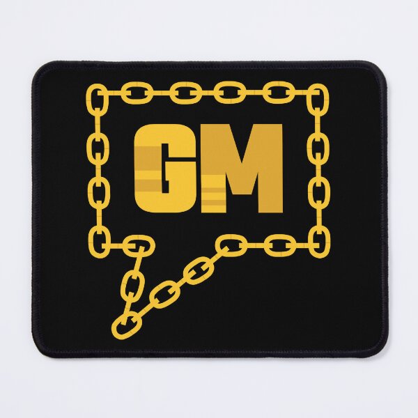 Item preview, Good Morning Blockchain Crypto Social Media Message Box Gold Chain Art Design designed and sold by doseofwin.