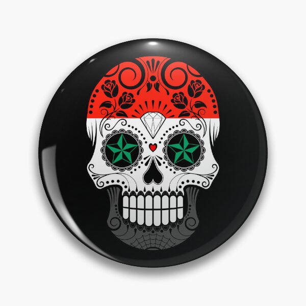 Item preview, Sugar Skull with Roses and Flag of Syria designed and sold by JeffBartels.